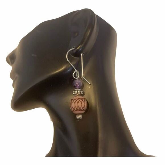 Beaded Dangle Earrings  - Picture 1 of 4